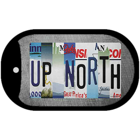 Up North Strip Art Novelty Metal Dog Tag Necklace