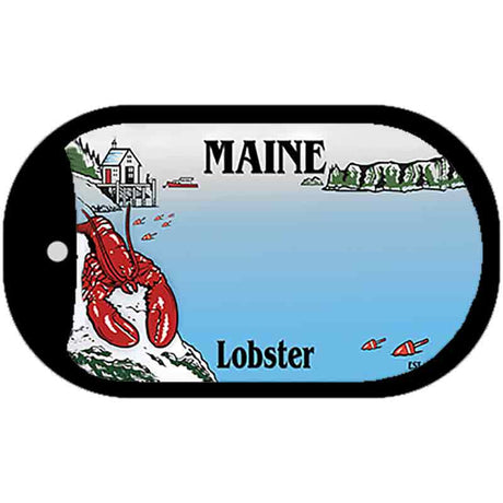 Maine Lobster Blank Novelty Metal Dog Tag Necklace