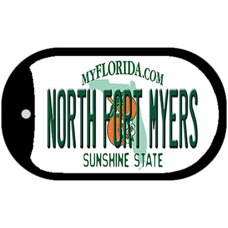 North Fort Myers Florida Novelty Metal Dog Tag Necklace