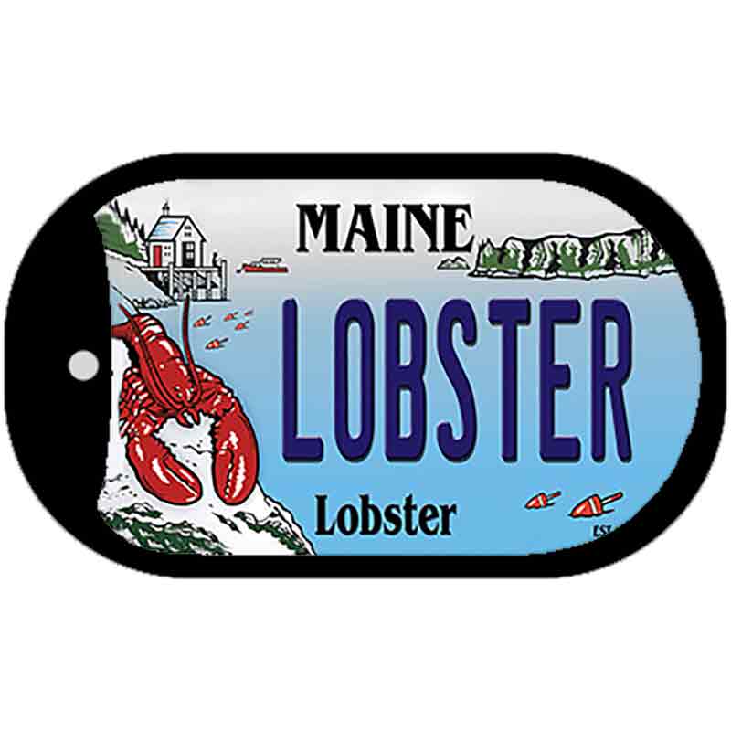 Lobster Maine Lobster Novelty Metal Dog Tag Necklace