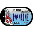 I Heart Maine Lobster Novelty Metal Dog Tag Necklace