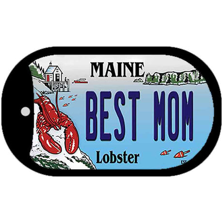 Best Mom Maine Lobster Novelty Metal Dog Tag Necklace