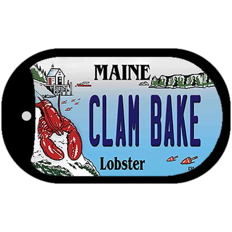 Clam Bake Maine Lobster Novelty Metal Dog Tag Necklace