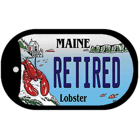 Retired Maine Lobster Novelty Metal Dog Tag Necklace