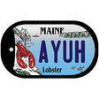 Ayuh Maine Lobster Novelty Metal Dog Tag Necklace