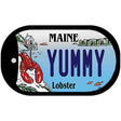 Yummy Maine Lobster Novelty Metal Dog Tag Necklace