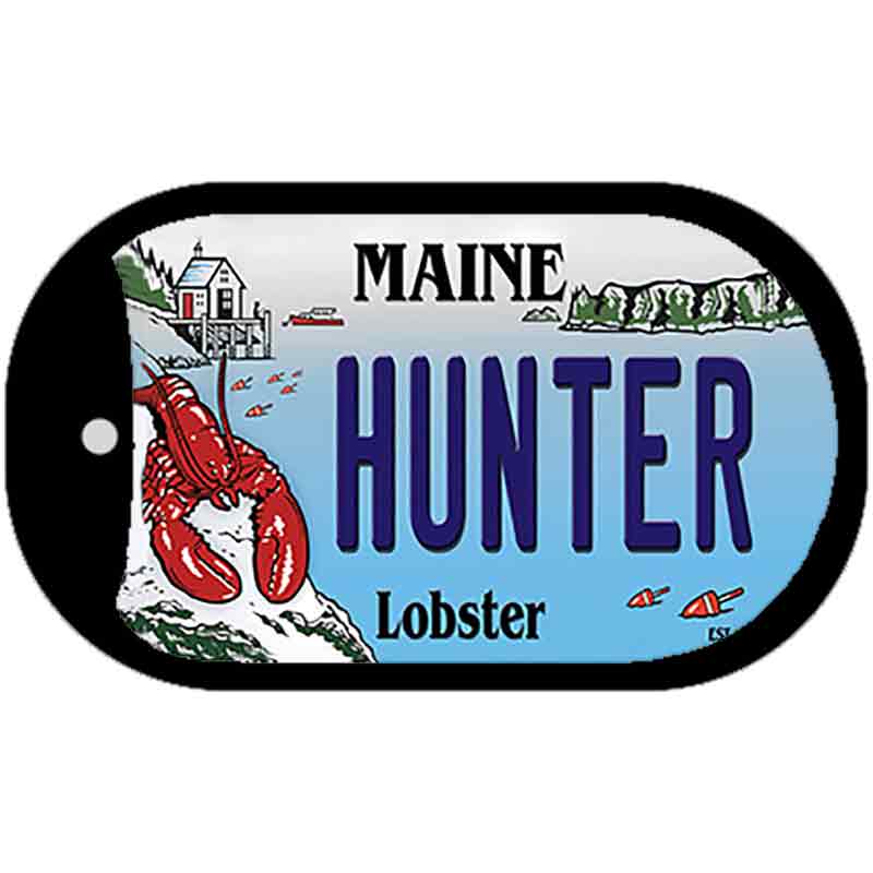 Hunter Maine Lobster Novelty Metal Dog Tag Necklace