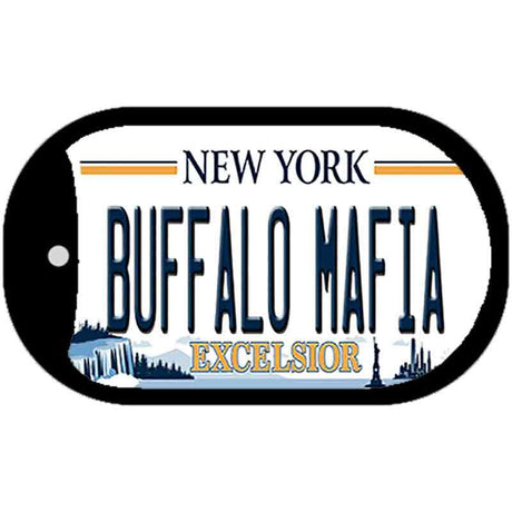 Buffalo Mafia New York Excelsior Novelty Metal Dog Tag Necklace