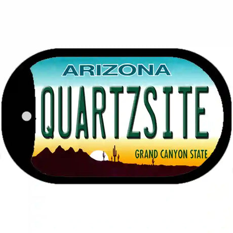 Quartzsite Arizona State Background Novelty Metal Dog Tag