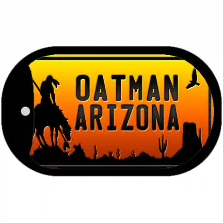 Oatman End Of Trail Arizona Scenic Background Novelty Metal Dog Tag