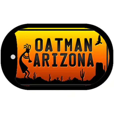 Oatman Kokopelli Arizona Scenic Background Novelty Metal Dog Tag