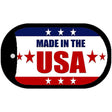 Made In The USA Stars Novelty Metal Dog Tag Necklace