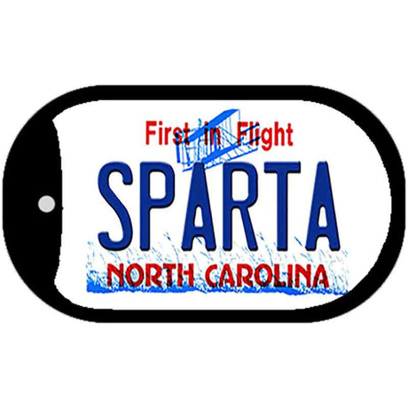 Sparta North Carolina State Background Novelty Metal Dog Tag Necklace