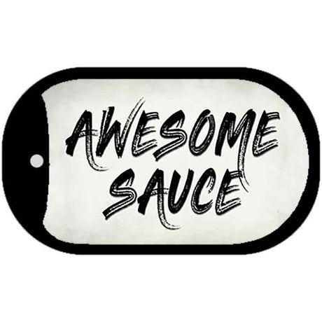 Awesome Sauce Novelty Metal Dog Tag Necklace