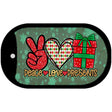 Peace Love Presents Novelty Metal Dog Tag Necklace