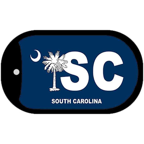 SC South Carolina Flag Novelty Metal Dog Tag Necklace DT-14187