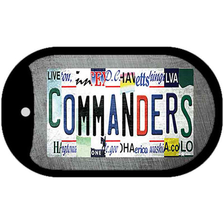 Commanders Strip Art Novelty Metal Dog Tag Necklace