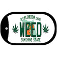 Weed Florida Novelty Metal Dog Tag Necklace