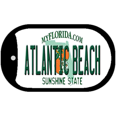 Atlantic Beach Florida Novelty Metal Dog Tag Necklace