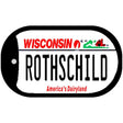 Rothschild Wisconsin Novelty Metal Dog Tag Necklace