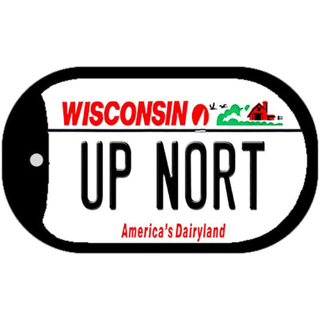 Up Nort Wisconsin Novelty Metal Dog Tag Necklace