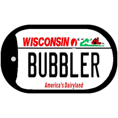 Bubbler Wisconsin Novelty Metal Dog Tag Necklace