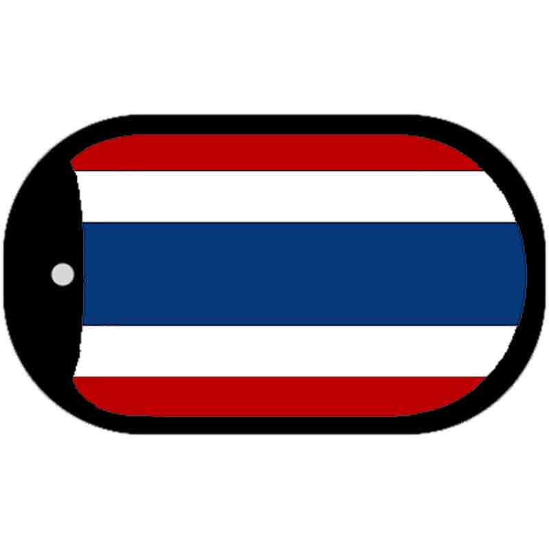 Thailand Flag Scroll Metal Novelty Dog Tag Necklace DT-1420