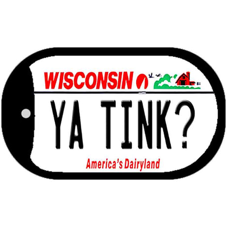 Ya Tink Wisconsin Novelty Metal Dog Tag Necklace