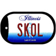 Skol Illinois Novelty Metal Dog Tag Necklace