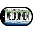 Velkommen Michigan Novelty Metal Dog Tag Necklace