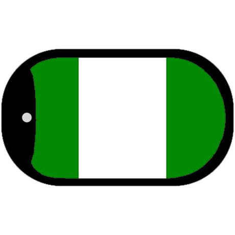 Nigeria Flag Scroll Metal Novelty Dog Tag Necklace DT-1421