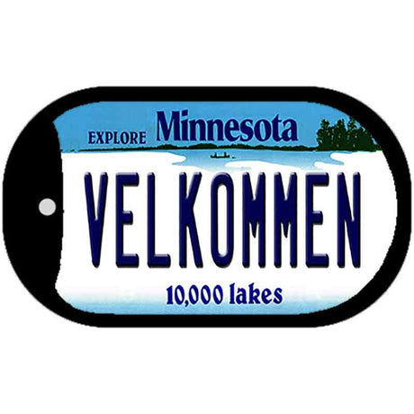 Velkommen Minnesota Novelty Metal Dog Tag Necklace