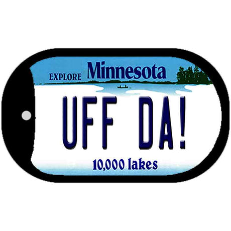 Uff Da Minnesota Novelty Metal Dog Tag Necklace