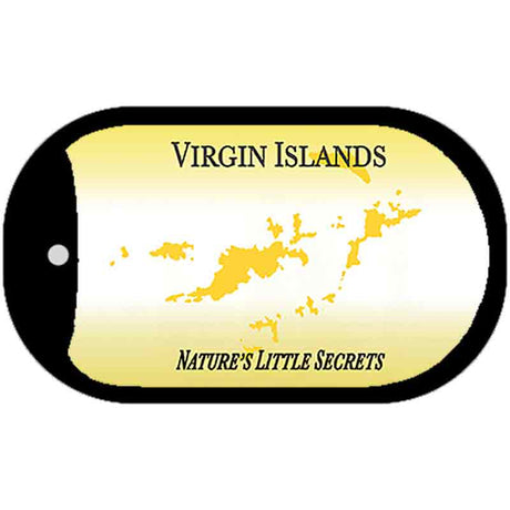 Virgin Islands Blank Novelty Metal Dog Tag Necklace