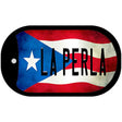 La Perla Puerto Rico Flag Novelty Metal Dog Tag Necklace