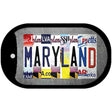 Maryland Strip Art Novelty Metal Dog Tag Necklace