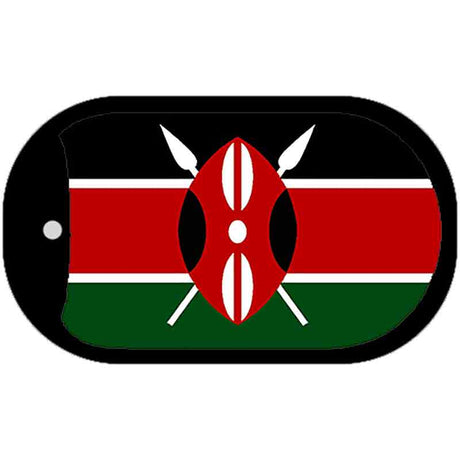 Kenya Flag Scroll Metal Novelty Dog Tag Necklace DT-1422