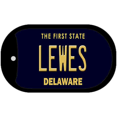 Lewes Delaware Novelty Metal Dog Tag Necklace