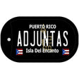 Adjuntas Puerto Rico Black Novelty Metal Dog Tag Necklace