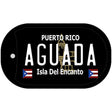 Aguada Puerto Rico Black Novelty Metal Dog Tag Necklace