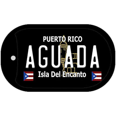 Aguada Puerto Rico Black Novelty Metal Dog Tag Necklace