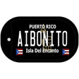 Aibonito Puerto Rico Black Novelty Metal Dog Tag Necklace