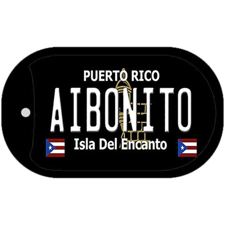 Aibonito Puerto Rico Black Novelty Metal Dog Tag Necklace