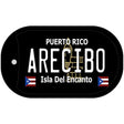 Arecibo Puerto Rico Black Novelty Metal Dog Tag Necklace