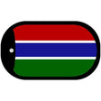 Gambia Flag Scroll Metal Novelty Dog Tag Necklace DT-1423