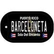 Barceloneta Puerto Rico Black Novelty Metal Dog Tag Necklace