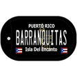 Barranquitas Puerto Rico Black Novelty Metal Dog Tag Necklace