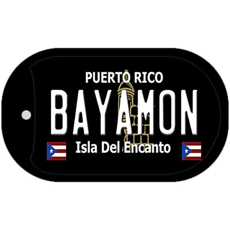 Bayamon Puerto Rico Black Novelty Metal Dog Tag Necklace