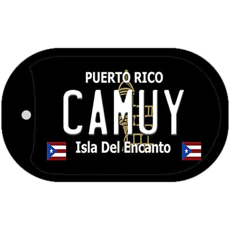 Camuy Puerto Rico Black Novelty Metal Dog Tag Necklace