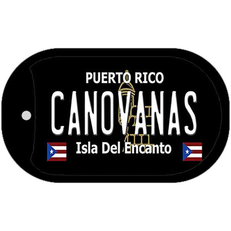 Canovanas Puerto Rico Black Novelty Metal Dog Tag Necklace